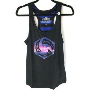 WeLoveFine Womens Heroes of the Storm Tank Top Sleeveless Graphic Black M